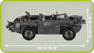 KLOCKI COBI HC WWII 2403 SAMOCHÓD VW TYP 166 SCHWIMMWAGEN 200 KL.